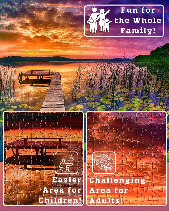 Puzzles for Adults 1000 count - 20x30 in HD Quality Landscape 1000 count Puzzle for Adults & Families | Sturdy 2mm Adult Puzzle Pieces | 8 Jigsaw Puzzles Saver Sheets & Full-Sized 1:1 Poster Included