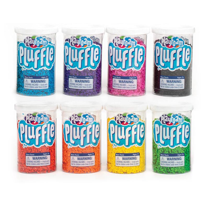 Educational Insights Playfoam Pluffle for Sensory Bins with 8 Colors, Set of 8, Ages 3+