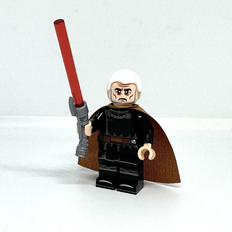 Count Dooku Minifigure Star Clone Wars Sith Red Lightsaber