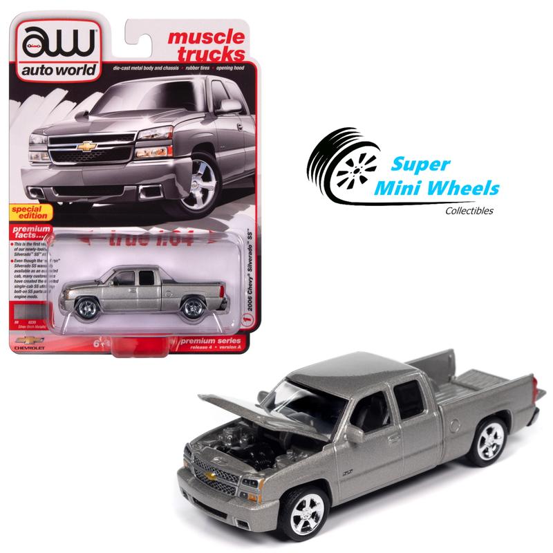 Auto World 1:64 - 2006 Chevy Silverado SS Truck (Extended Cab w Fleetside Bed)