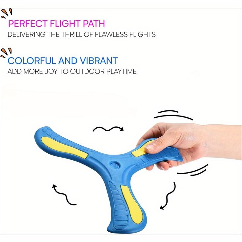 2pcs Soft Boomerang - Foam boomerang toys, boomerang return cross and throwing stick circles - Beach Pool Games - Safe play and gentle impact indoors or outdoors