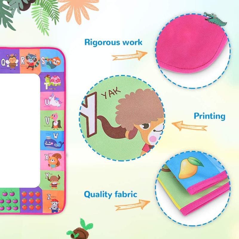 Christmas gift for kids Water Doodle Mat - Alphabet Pattern Kids Painting Toy Board with Magic Pens