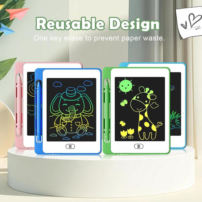 3 Pack LCD Writing Tablet for Kids, 6.5 Inch Colorful Doodle Board Drawing Tablet, Erasable Reusable Electronic Drawing Pads, Educational Learning Toys Birthday Gifts for Girls Boys Age 3 4 5 6 7 8