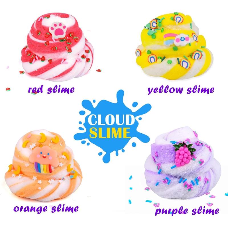 8 Pack Cloud Slime Kits, Super Soft Slime Party Favors for for Girls and Boys, Great Gifts Slime for Kids