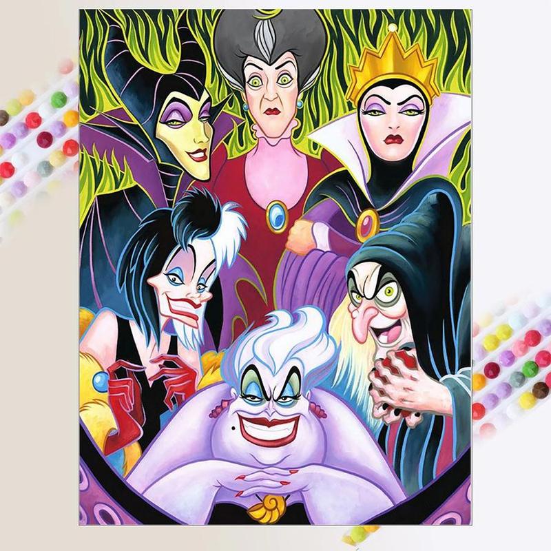 Disney Cartoon Characters Pattern DIY Diamond Arts Colorful Painting Kit without Frame, DIY 5D Rhinestone Diamond Art Painting, Wall Art for Home Decor