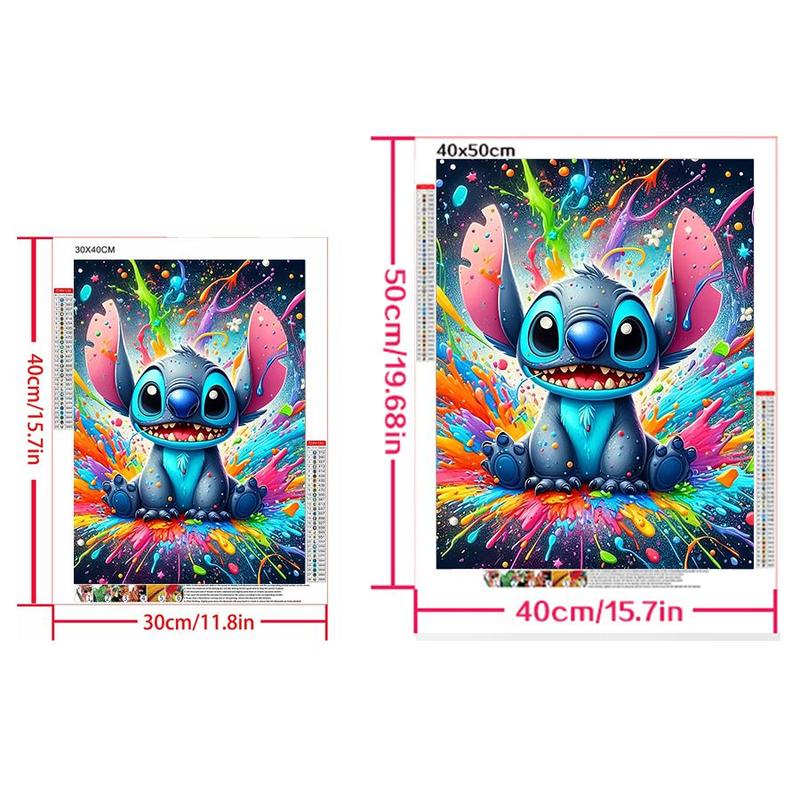 Cartoon Stitch Pattern DIY Diamond Arts Colorful Painting Kit without Frame, DIY 5D Diamond Arts Colorful Painting Kit, Wall Art Decor for Home