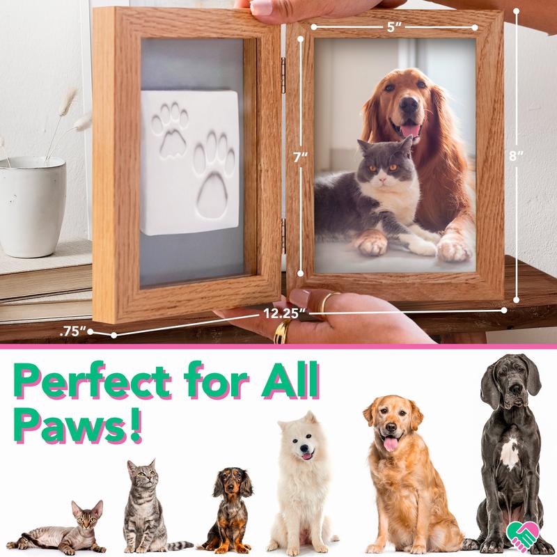 Luna Bean Dog Paw Print Kit - Pet Paw Print Impression Kit - Paw Print Mold for Dogs or Cats - Dog Mom Gifts for Women - Dog Mom Gifts - Dog Nose Print Kit - Cat & Dog Picture Frame - Dog Memorial -test