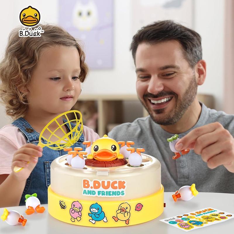 B.Duck Pop-Up Board Game for Youngsters - Interactive Family Fun with Rotating Ducks & Music, Perfect Birthday or Holiday Gift