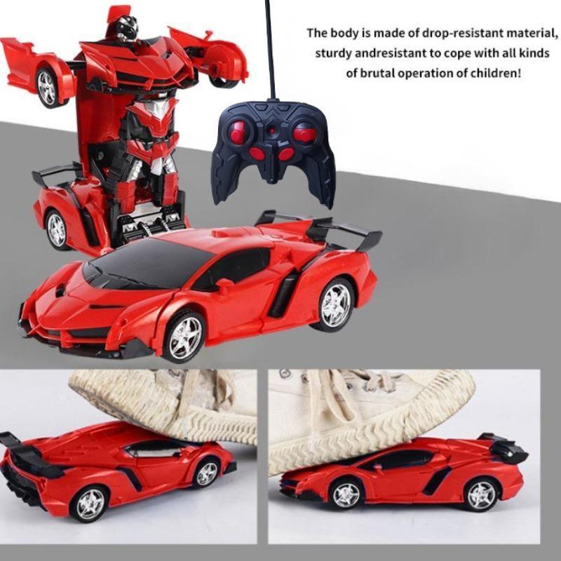 Remote Control Transforming Car Toy, 1 Set Rechargeable Drift Racing Car Toy with Dynamite Sound Effects & Lighting, Kids Toy Car, Birthday Gift For Boys & Girls