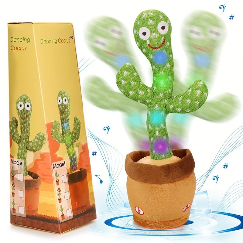 1pc Dancing Toys Singing Glowing Dancing Repeat What You Say Funny Tricky Toys Cactus Color Box Packaging Home Decoration Ornament Halloween Christmas New Year Birthday Gift (without Battery)