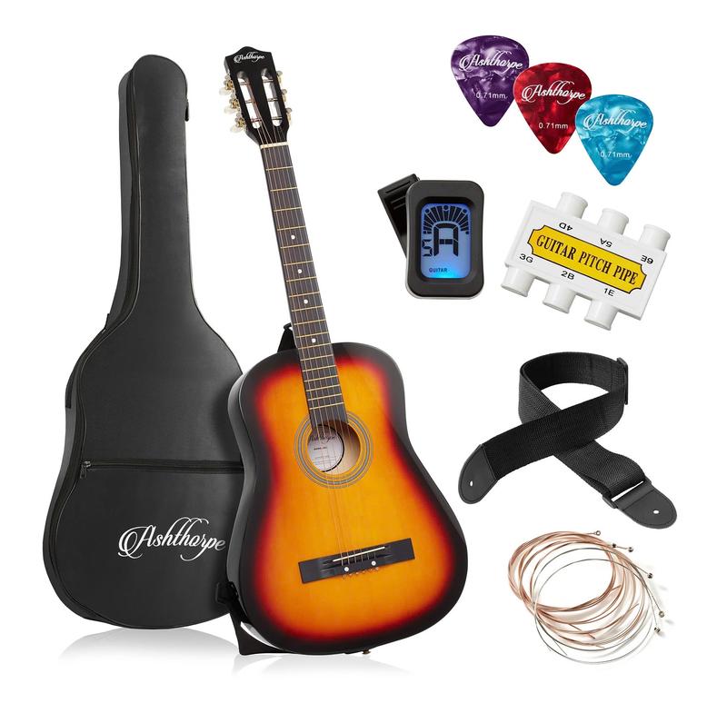 38-Inch Beginner Acoustic Guitar Starter Package, Sunburst