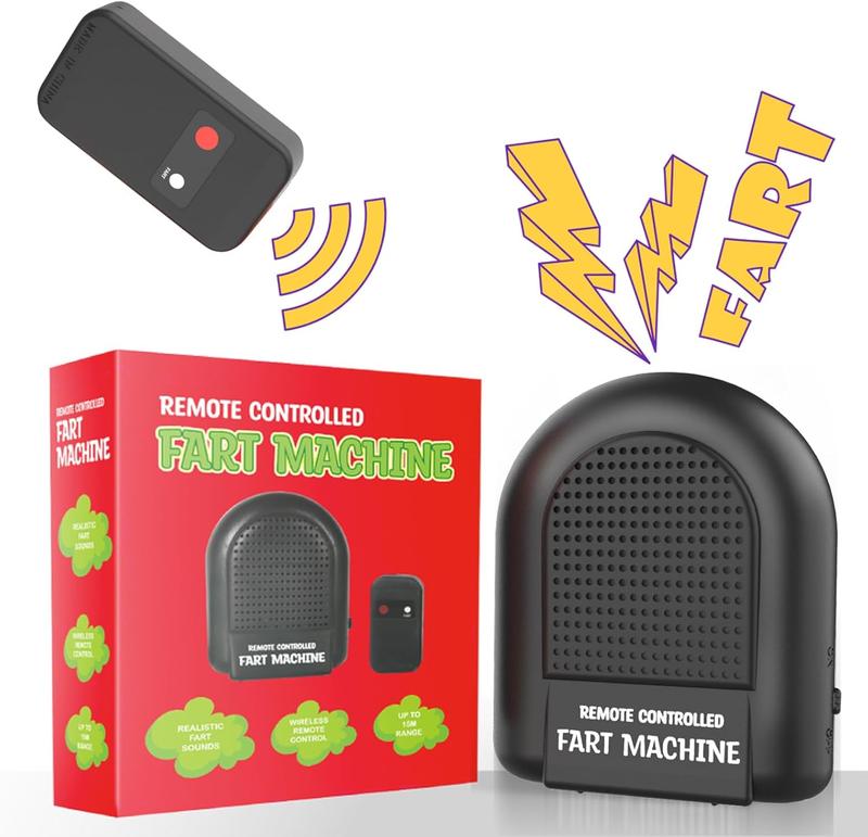 Fart Machine with Remote, Remote Controlled Fart Machine with Different Realistic Sounds Portable Farting Machine Toy Pranks Jokes Gag Gift for Kids Adults Pocket Size