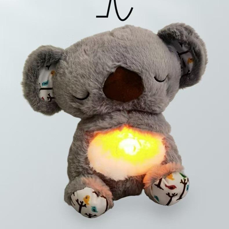 New style  Soothe breathing koala sound and light soothe doll coax sleep story machine music toy