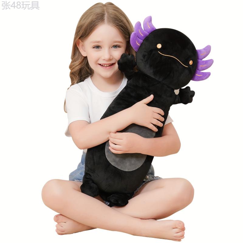 20-Inch Giant Black Axolotl Plush Toy, Squishy Axolotl Stuffed Animal Gift for Kids, Birthday, Valentine's Day, Christmas