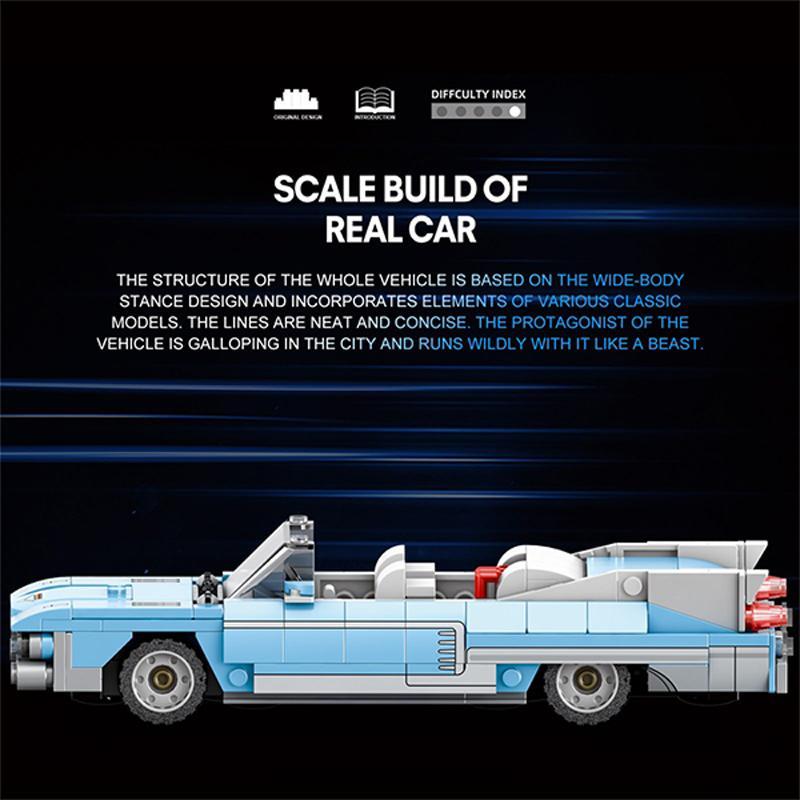 Classic Car Model Building Blocks, 308pcs box Creative Blocks Building Toy, Creative Home Decoration, Birthday Gift for Teenager