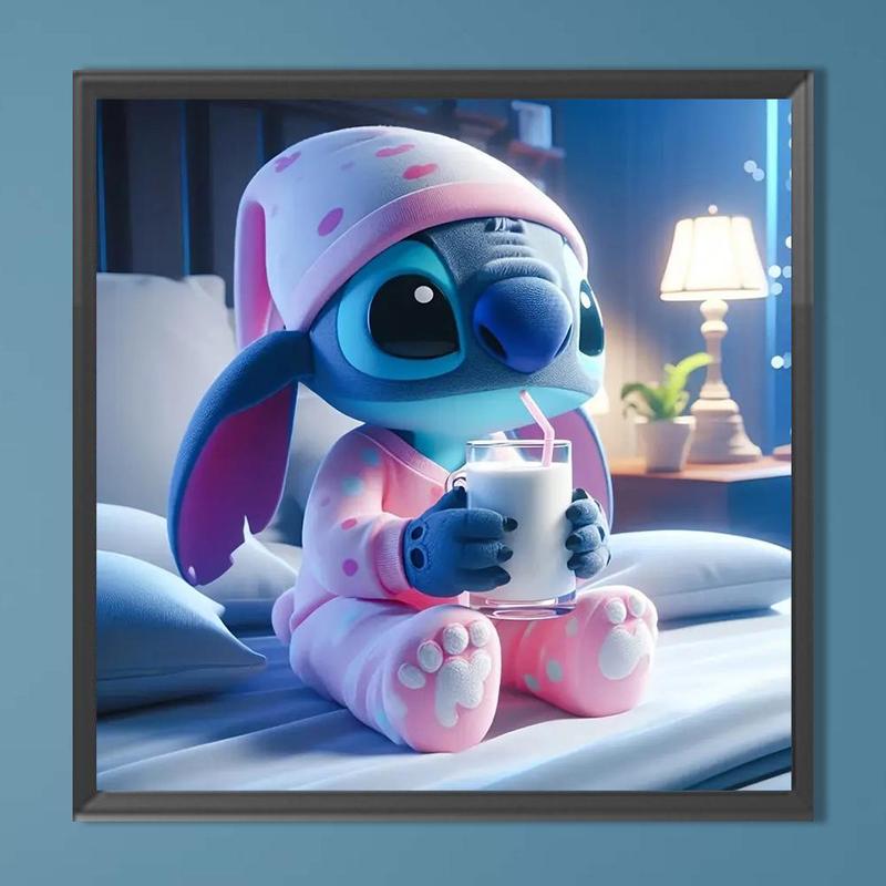 Cartoon Stitch Pattern DIY Diamond Arts Colorful Painting Kit without Frame, DIY 5D Diamond Arts Painting Kit, Wall Art Decor for Home, Christmas Gift