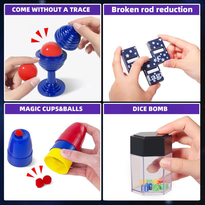 Magic Set - Magic Tricks Kit With Step-By-Step Instructions for Kids Ages 6-12 - Magic Toy Gifts for Girls and Boys Beginners