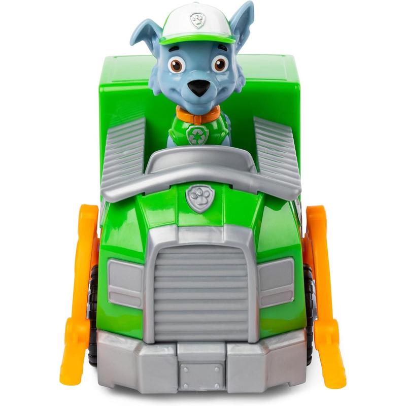 Paw Patrol, Rocky’s Recycle Truck Vehicle with Collectible Figure, Preschool Toys for Boys & Girls Ages 3 and Up