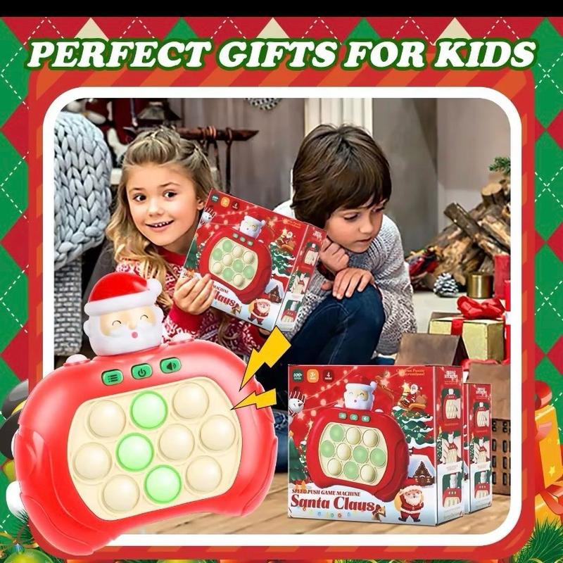 Quick Push Toy Quickly Push And Press Fidget Machine Santa Claus Finger Pressure Bubble Sensory Toy Christmas Gift For Children