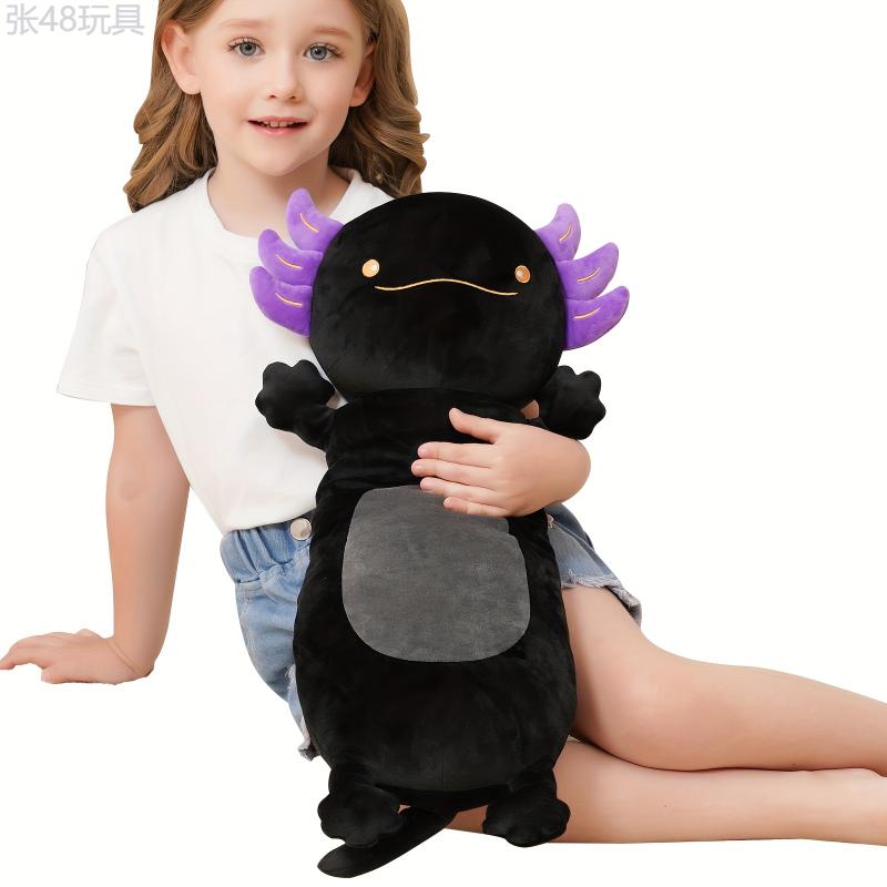 20-Inch Giant Black Axolotl Plush Toy, Squishy Axolotl Stuffed Animal Gift for Kids, Birthday, Valentine's Day, Christmas