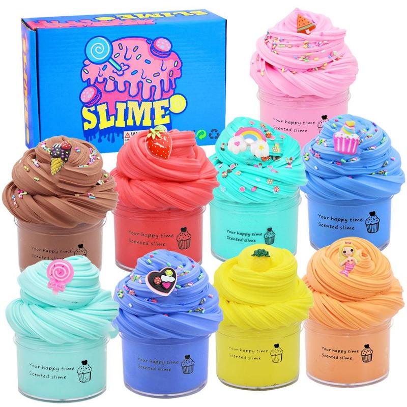 Butter Slime Kit- 9-Pack Toy, Slime Toy, Birthday Gift Prize Party Favor for Girls Boys Kids