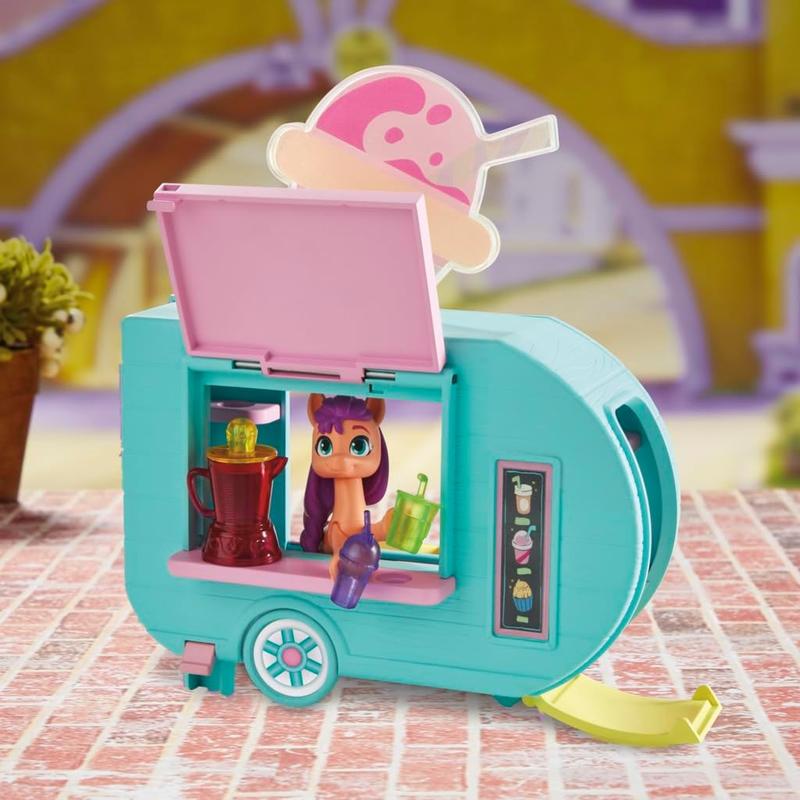 My Little Pony Playset Sunny Starscout Smoothie Truck Set, Hoof to Heart Pony Doll, Toys for Girls and Boys 5 Years Old+