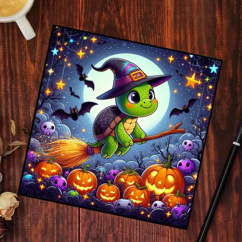 Cartoon Turtle Pattern DIY Diamond Arts Colorful Painting Kit without Frame, DIY 5D Diamond Arts Colorful Painting Kit, Wall Art Decor for Home Living Room