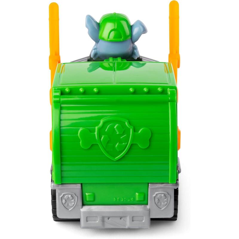 Paw Patrol, Rocky’s Recycle Truck Vehicle with Collectible Figure, Preschool Toys for Boys & Girls Ages 3 and Up