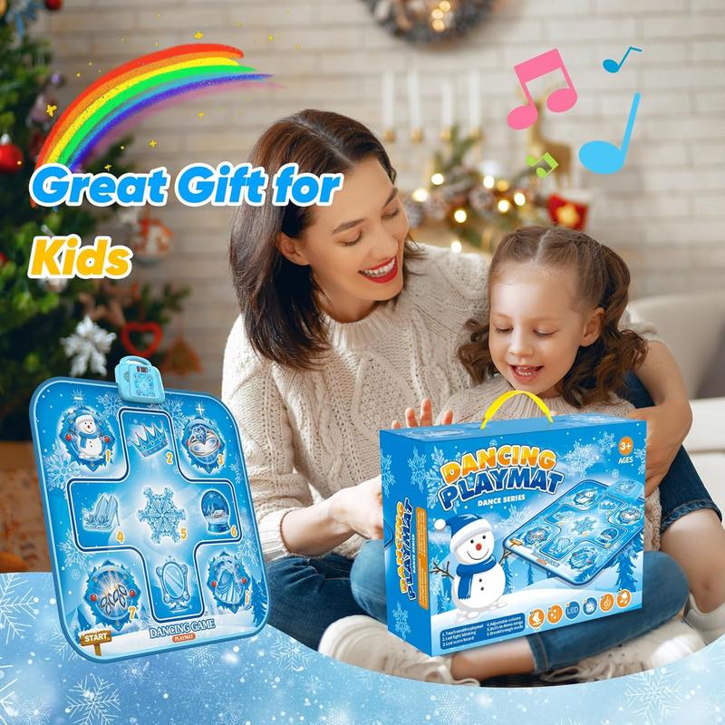 Dance Mat Toys for Girls Age 3 4 5 6 7 8-10 + Year Old, Girls Toys Age 6-8, Gifts for 3+ Year Old Girls, Dance Pad with LED Lights, 6 Game Modes, Built-in Music, Christmas Birthday Gifts for Kids