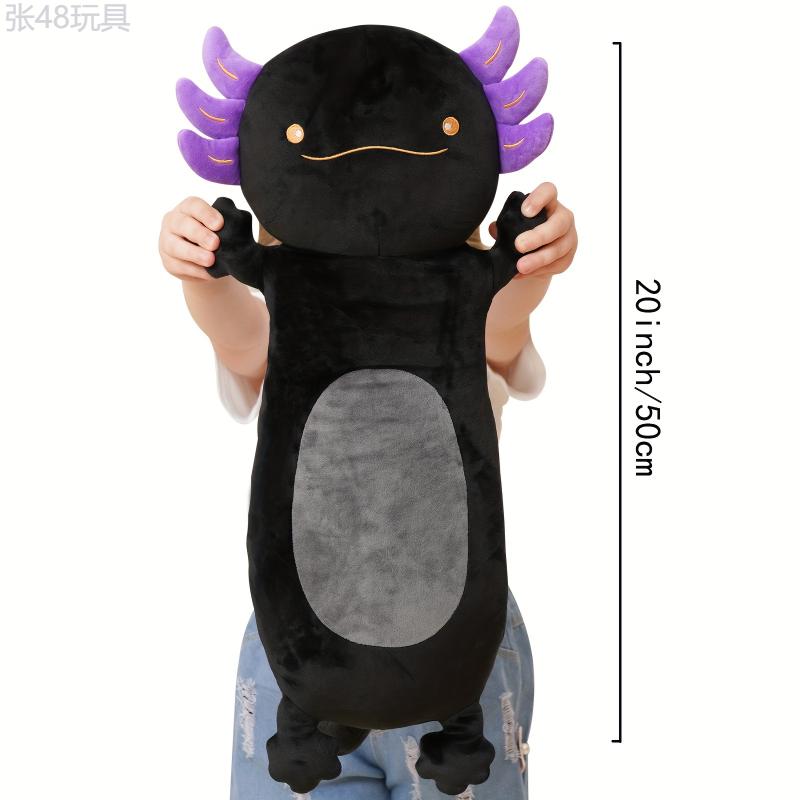 20-Inch Giant Black Axolotl Plush Toy, Squishy Axolotl Stuffed Animal Gift for Kids, Birthday, Valentine's Day, Christmas