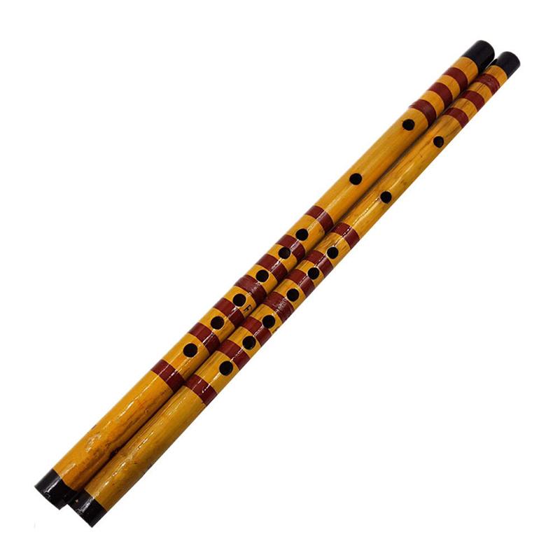 Traditional Long Bamboo Flute Clarinet Student Musical Instrument 7 Hole 42.5cm