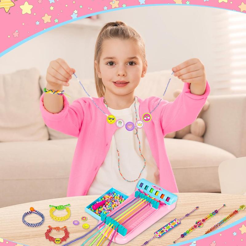 Flooyes Friendship Bracelet Making Kit for Girls, 7 8 9 10 11 12 Years Old Girl Birthday Gifts, Jewelry DIY Crafts for Girls 8-12, Popular Style Crafts String Maker Tool Handmade Kids Toys