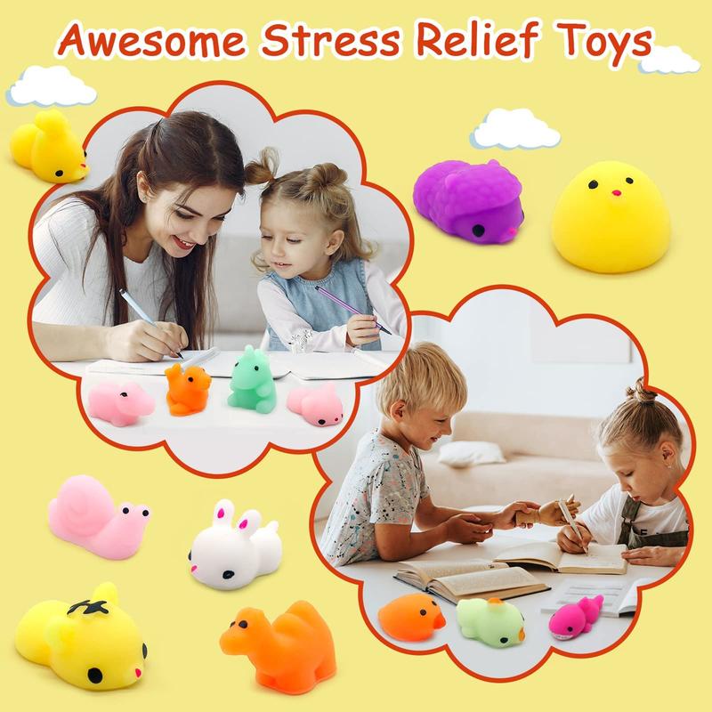 Random Color Cute Squishy Toy (50pcs set), Mini Sensory Toy, Stress Relief Toy For Kids & Adults, Fidget Toys