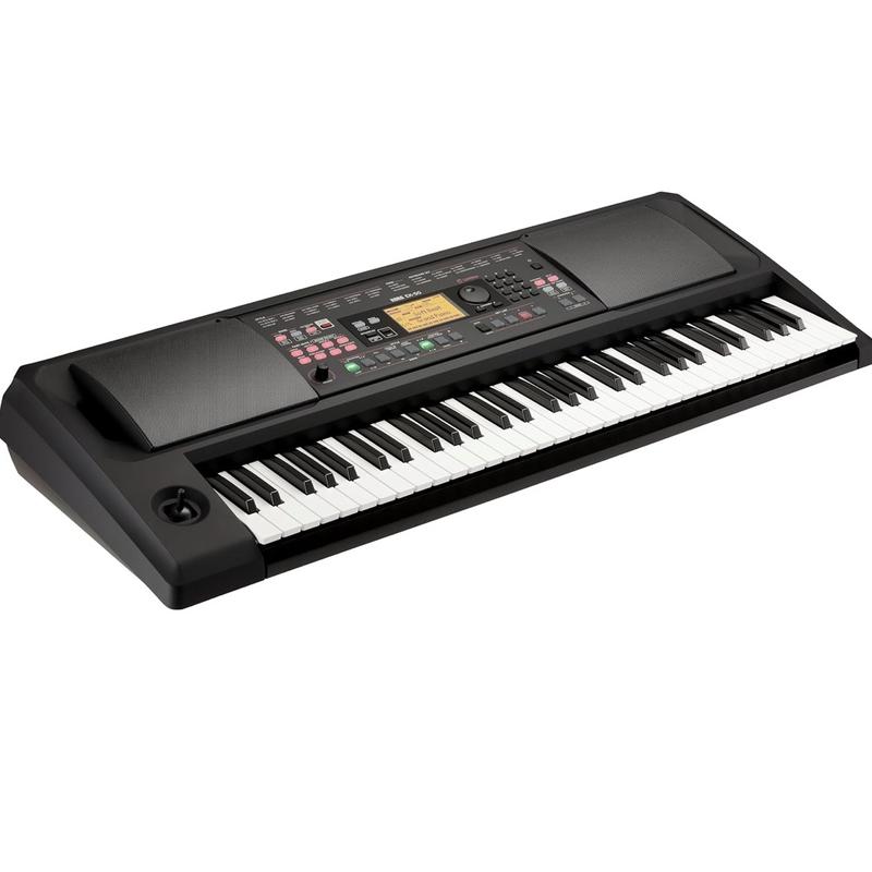 Korg - EK-50L Digital Keyboard with 61 Touch Sensitive Keys - Deluxe Model - Black