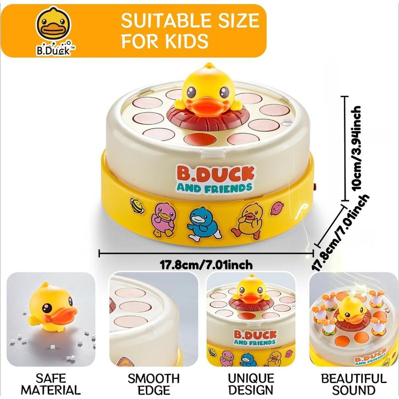 B.Duck Pop-Up Board Game for Youngsters - Interactive Family Fun with Rotating Ducks & Music, Perfect Birthday or Holiday Gift