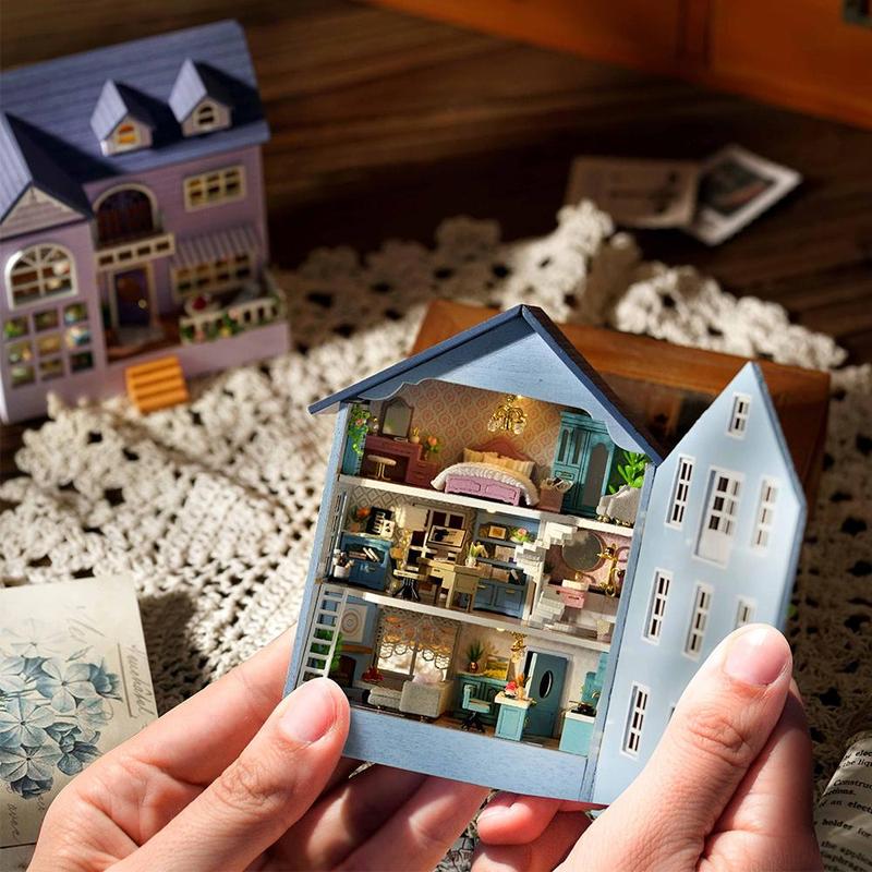 3D Stereoscopic Miniature House Building Kit Assembly Toy, 3D House Building Model, House Building Toy, Perfect Gift for Teenager & Adults