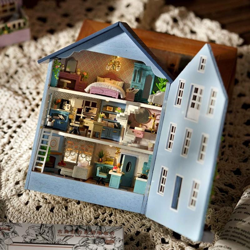 3D Stereoscopic Miniature House Building Kit Assembly Toy, 3D House Building Model, House Building Toy, Perfect Gift for Teenager & Adults