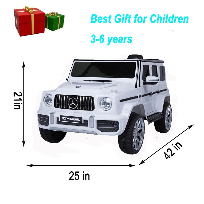 Licensed Mercedes-Benz G63 Kids Ride-On Car, 12V Electric Vehicle with Remote Control, Spring Suspension, Music, Horn, Safety Lock, Perfect Gift for Boys and Girls