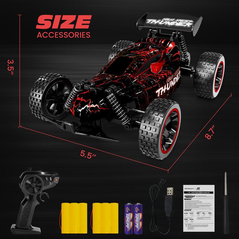 RC Cars Remote Control Car for Boys Girls And Adults, 1:18 Scale RC Car with LED Lights, 2.4GHz 2WD All Terrain RC Car with 2 Rechargeable Batteries for 60 Min Play, Gifts for Kids ,Educational Gift Set, Game,Easter Basket,Spring Toys Ideas