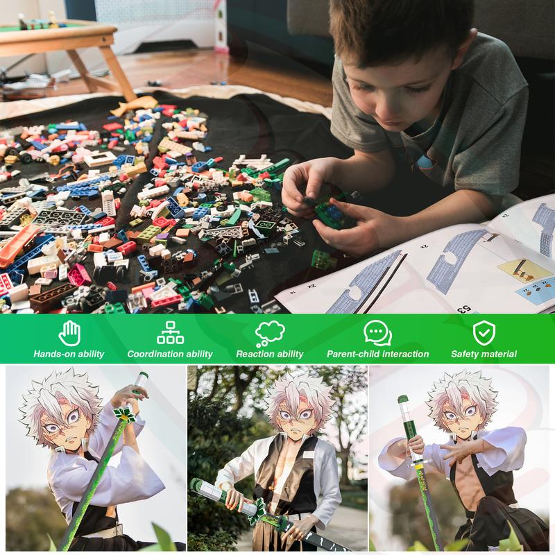 66022,788 Pieces,DemonSlaye Building Block Set,39in Shinazugawa Sanemi Building Block with Stand,Handmade Cosplay Anime Toy Building Set for Collecting and Gifting Model for Anime fans,Home Decoration,For aged 12 and above,Stress relief toy