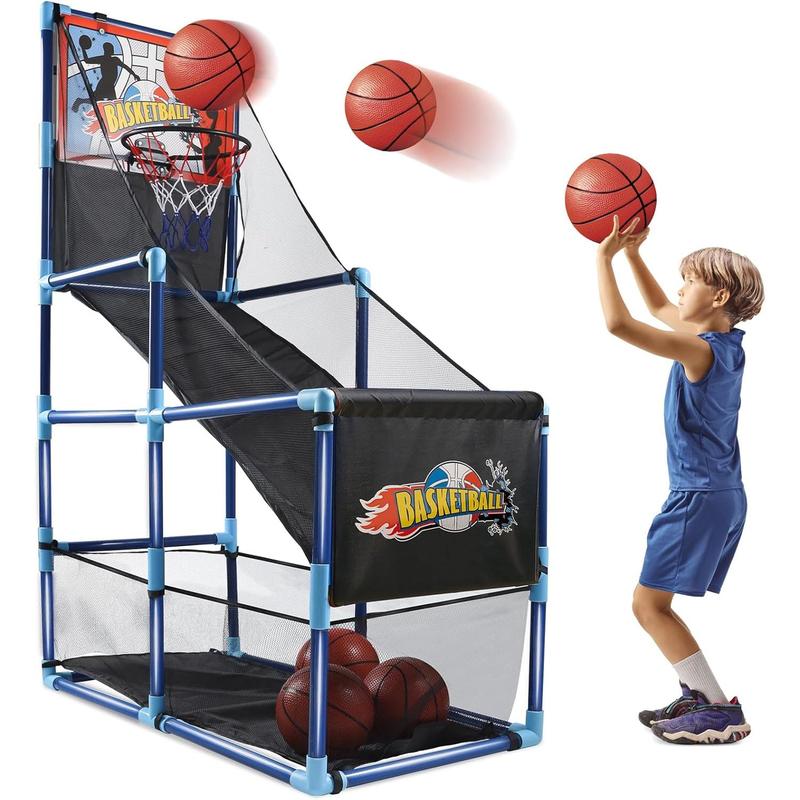 Arcade Basketball Game Set with 4 Ball,for Kids 3 4 5 6 7 8 9 10 +Years Old Boys,Kids Indoor Outdoor Sport Play,Ideal Gift Age 3-5,6-8,8-10