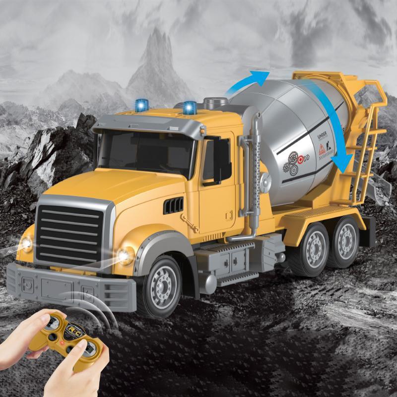 1:24 Six-way Remote Control Lighting Engineering Truck, 1 Box Simulation Outdoor Activity Toy, Remote Control Car Toy for Boys & Girls