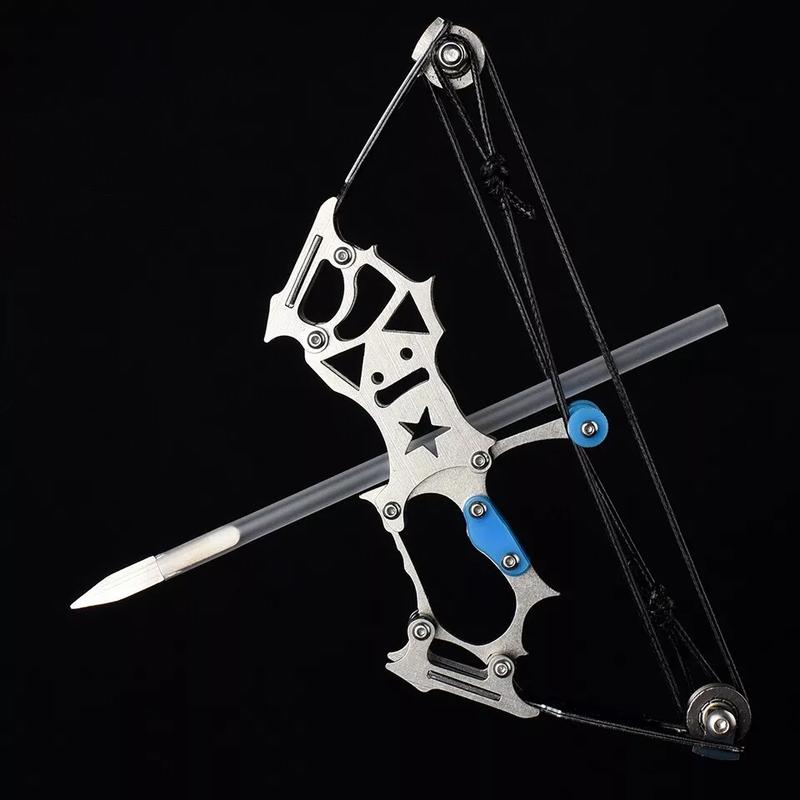 Mini Compound Bow Kit Toy with Arrows and Target for Archery Practice - 5.5 Inches Archery game Outdoor Accessories