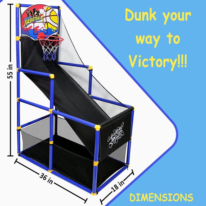 Toy Basketball Hoop Arcade Game Set | with 4 Balls & Air Pump, Indoor Outdoors Sports Toys for Kids