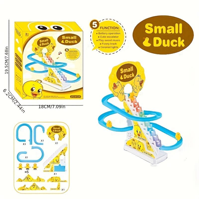 6pcs Adorable Ducklings Climbing Stairs Toy Set - Electric Slide, Yellow, Light and Music, Fun Holiday Gift for Boys and Girls - Durable Plastic Construction, Colorful and Engaging Easter Toy（Without battery），Toy Master