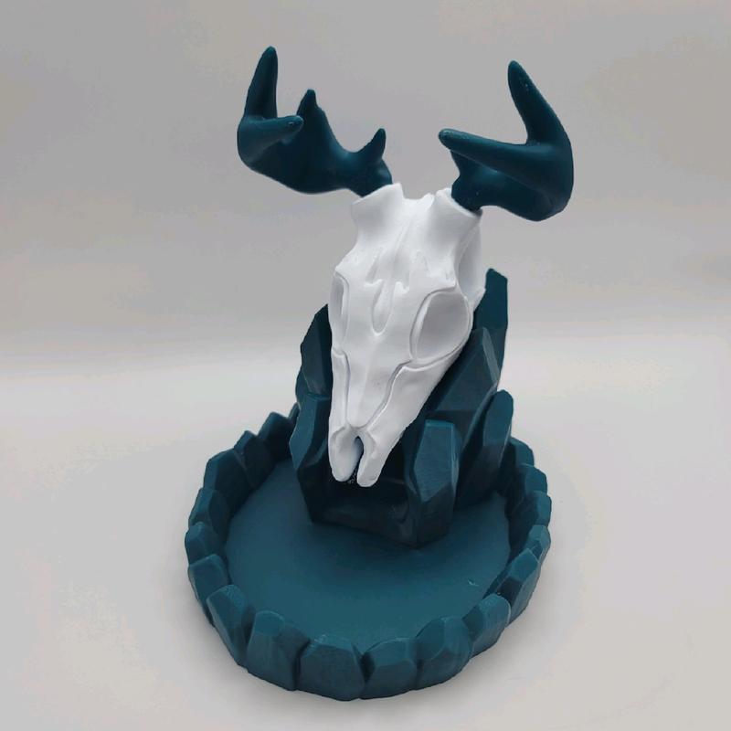 Deer Skull Dice Tower - Tabletop Accessory - Display Sculpt - DND Figure