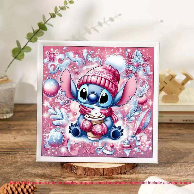 Christmas Cartoon Stitch Pattern DIY Diamond Arts Colorful Painting Kit without Frame, DIY 5D Diamond Arts Colorful Painting for Bedroom Home Wall Decor