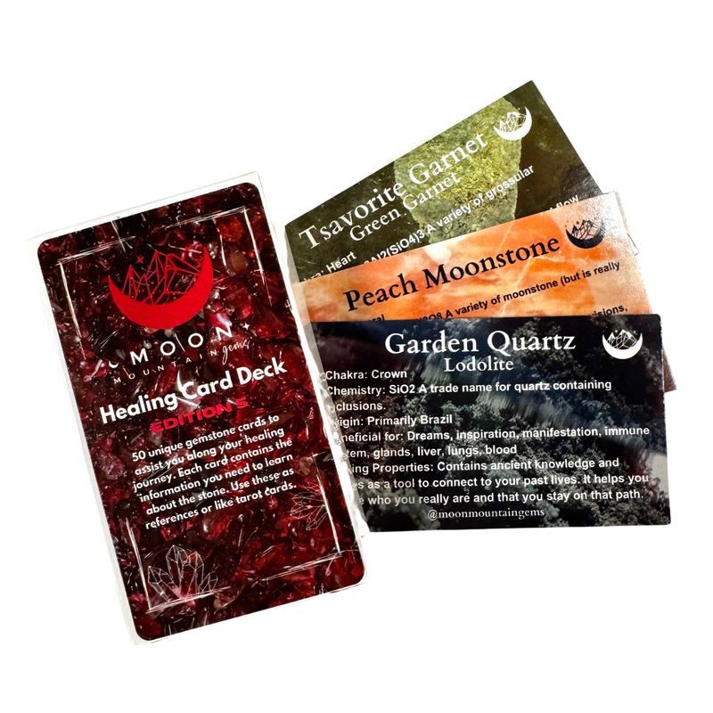 Moon Mountain Gems - Gemstone Identification Cards - Crystal ID Tarot Cards