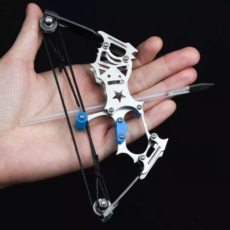 Mini Compound Bow Kit Toy with Arrows and Target for Archery Practice - 5.5 Inches Archery game Outdoor Accessories