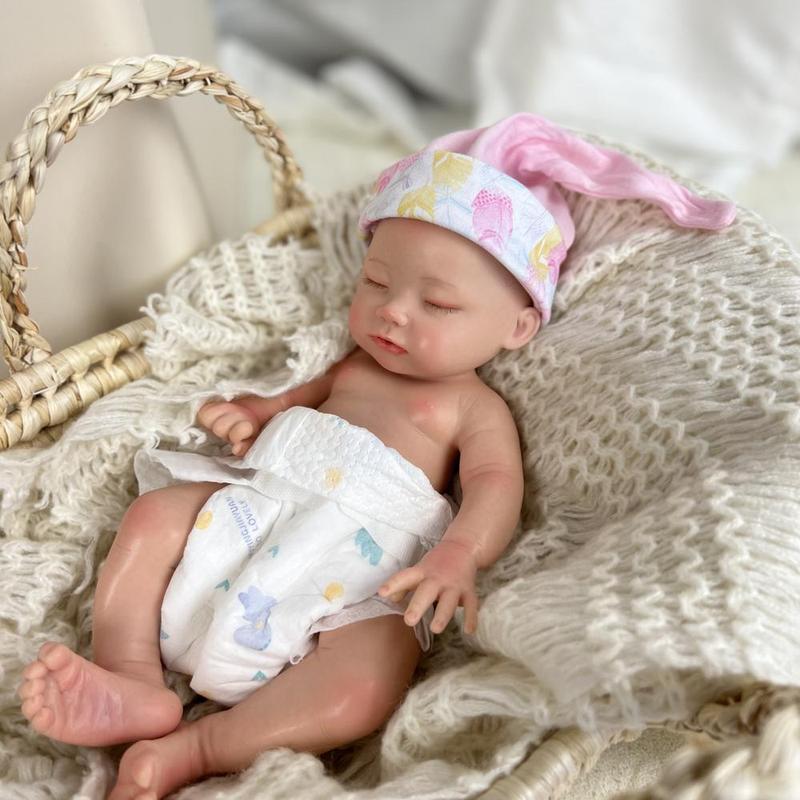 Ｍayfair Reborn Doll 13 Inch 33cm (Weight: 2.8 lb) Full Body Silicone Reborn Baby Dolls Girl | Drink & Pee Function Newborn Baby Dolls reborn baby